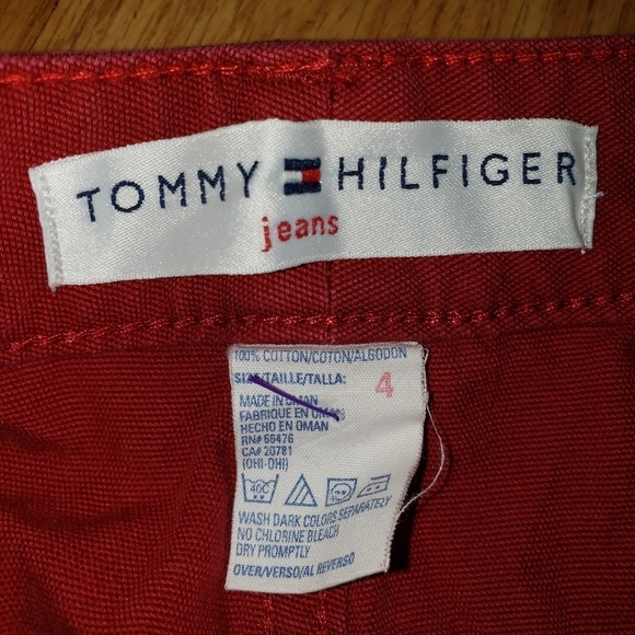 Vintage TOMMY HILFIGER Jeans Sz 4 Red Retro 90s High Waist Mom Jean - Picture 2 of 4